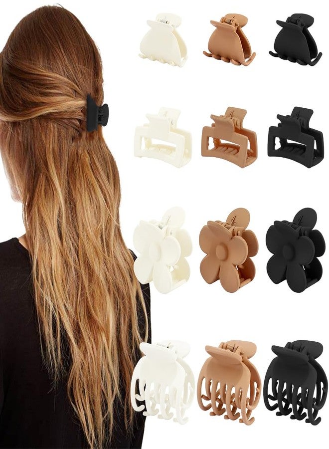 Ahoney 12Pcs Small Hair Clips for Women Girls 0.98" Mini Claws Clips for Thin Thick Hair No-slip Jaw Clips - Image 1